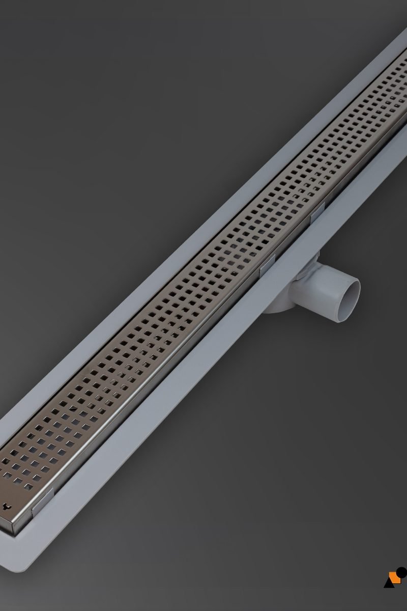 BADLAND Duschrinne Edelstahl Komplettset DUPLEX NEXT 120 Cm Schwarz | 2-in-1 Abfluss, Für Dusche, Einfach Zu Montieren, Hochwertig