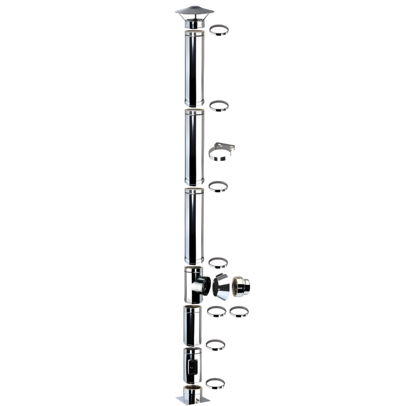 Edelstahlkamin | Außenschornstein