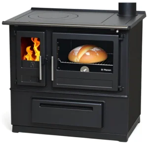 Plamen | Küchenofen Holzherd Slavonac N schwarz, rechte Version - 8 kW Dauerbrandherd EEK A+