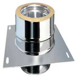 Bertrams | KAMINKOPFVERLÄNGERUNG Verankerungsplatte mit Übergang EW auf DW Edelstahlkamin | Rinnexa