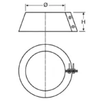 ROSETTE(WETTERKRAGEN) Edelstahlkamin DW