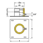 Bertrams Verankerungsplatte Edelstahlkamin