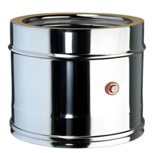 Bertrams | ROHRELEMENT 25cm mit MESSÖFFNUNG Edelstahlkamin | Rinnexa