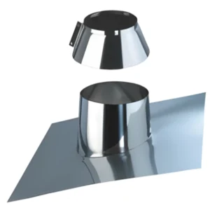 Bertrams | DACHEINDICHTUNG ALU/BLEI 5-30° Dachneigung inklusive WETTERKRAGEN Edelstahlkamin | Rinnexa