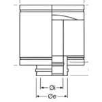 Bertrams | Mündungsabschluss mit Fallwind- & Regenschutz Edelstahlkamin | Rinnexa