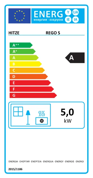 Energieeffizienzlabel in Originalgröße