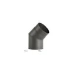 Bertrams Ofenrohrbogen 45° geschweißt ohne Putztür | 2 mm Senotherm UHT-HYDRO