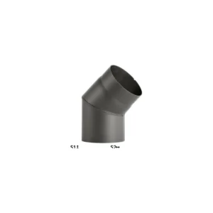 Bertrams Ofenrohrbogen 45° geschweißt ohne Putztür | 2 mm Senotherm UHT-HYDRO