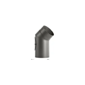 Bertrams Ofenrohrbogen 45° geschweißt mit Putztür | 2 mm Senotherm UHT-HYDRO