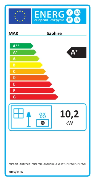 Energieeffizienzlabel in Originalgröße